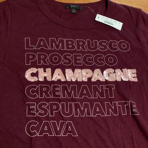 J Crew Champagne Glitter Shirt Small NWT